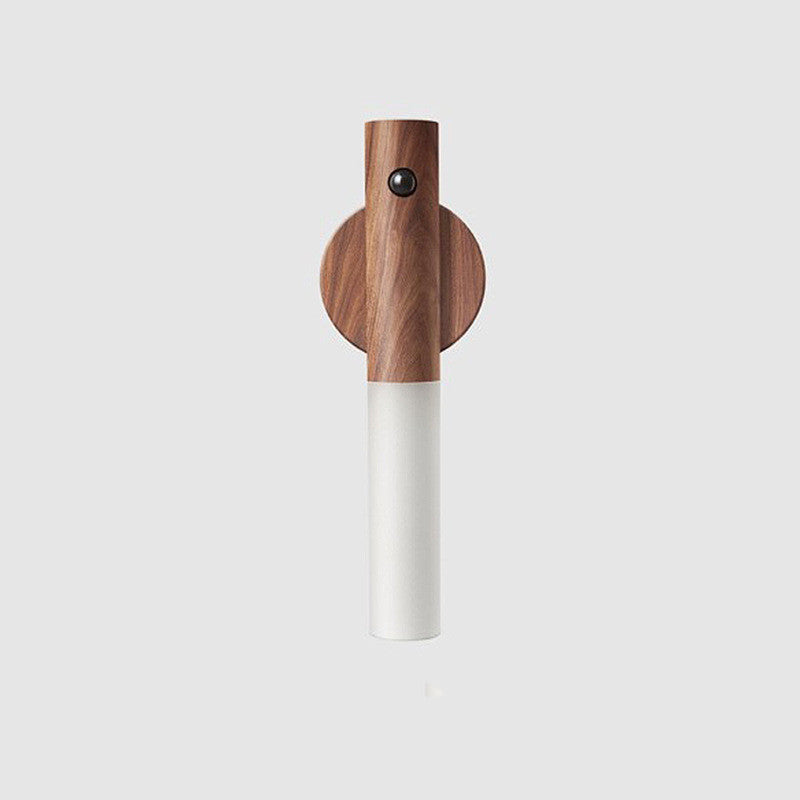 Magnetisk LED-lampa med rörelsesensor – trälook