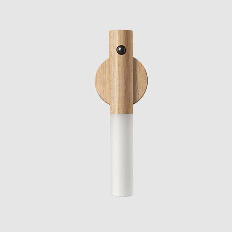 Magnetisk LED-lampa med rörelsesensor – trälook