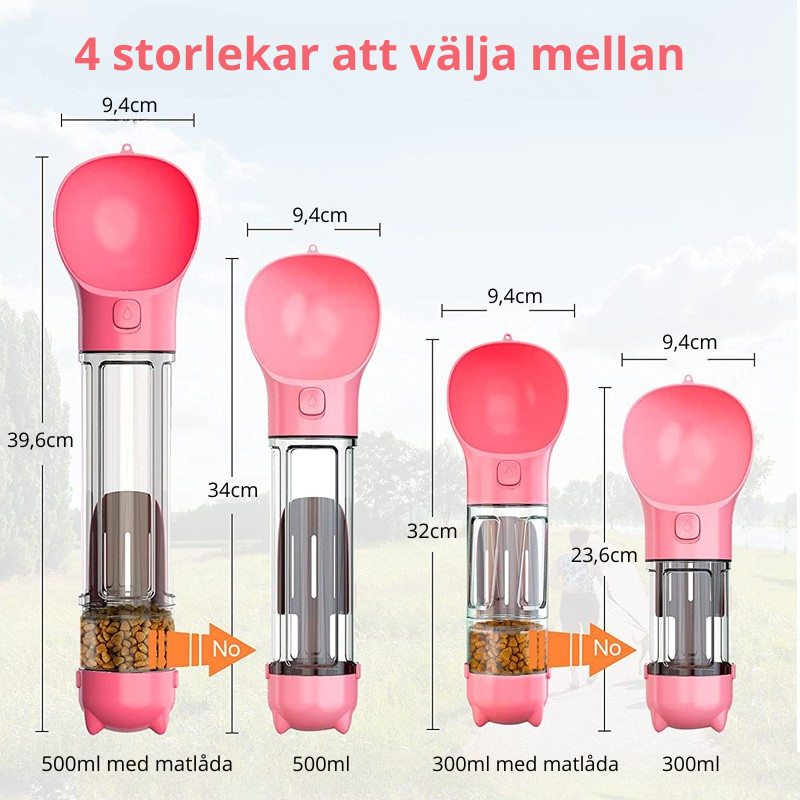 Multifunktionell Vattenflaska för Hund