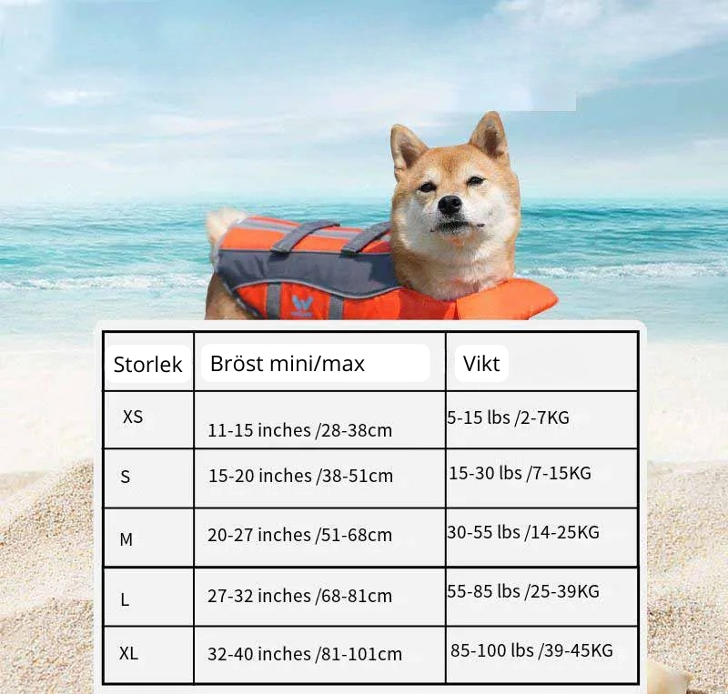 Professionell Flytväst för Hundar