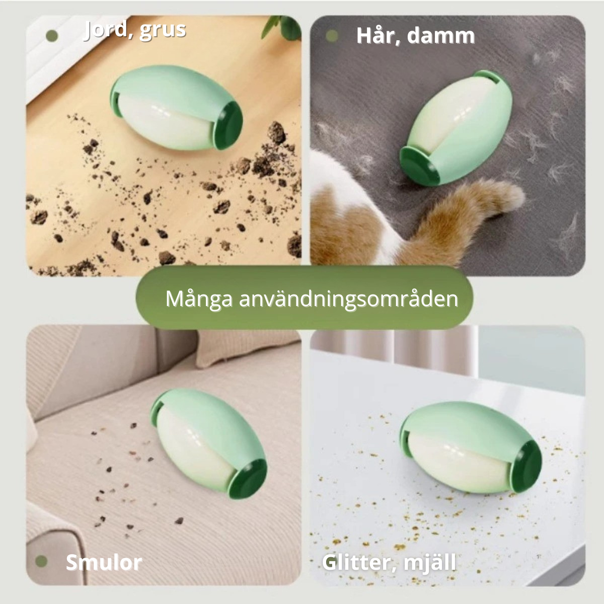 Återanvändbar Luddroller – Tvättbar & Superklibbig