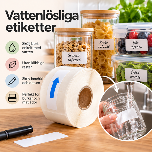 Vattenlösliga etiketter – smart märkning utan klisterrester